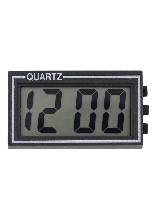 Digital LCD Desk Clock Black