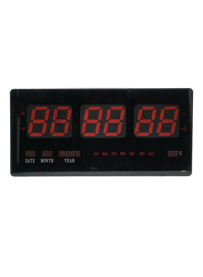 LED Table Clock Black