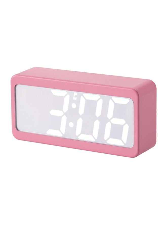 LED Alarm Clock Pink 15x9x4cm