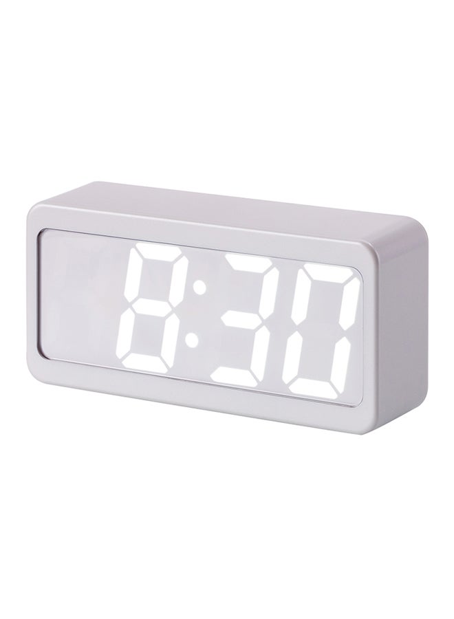 LED Digital Alarm Clock White 17 x 9.2 x 5.5cm