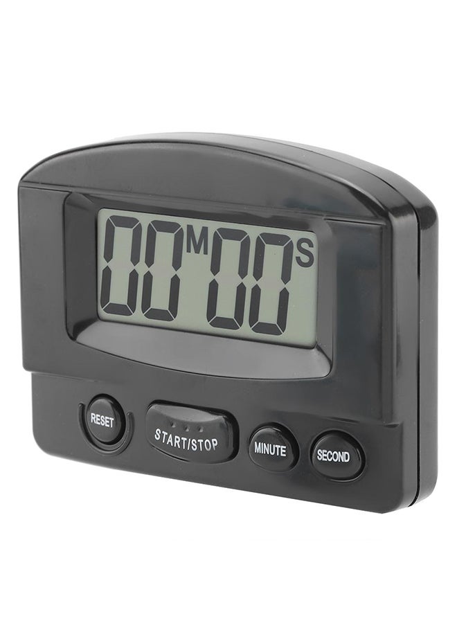Portable Countdown Timer Desk Clock Black 3.2x2.4x0.7inch