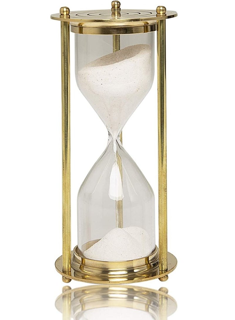 Large 5-7 Minute Hourglass Sand Timer Clock with Sparkling White Sand