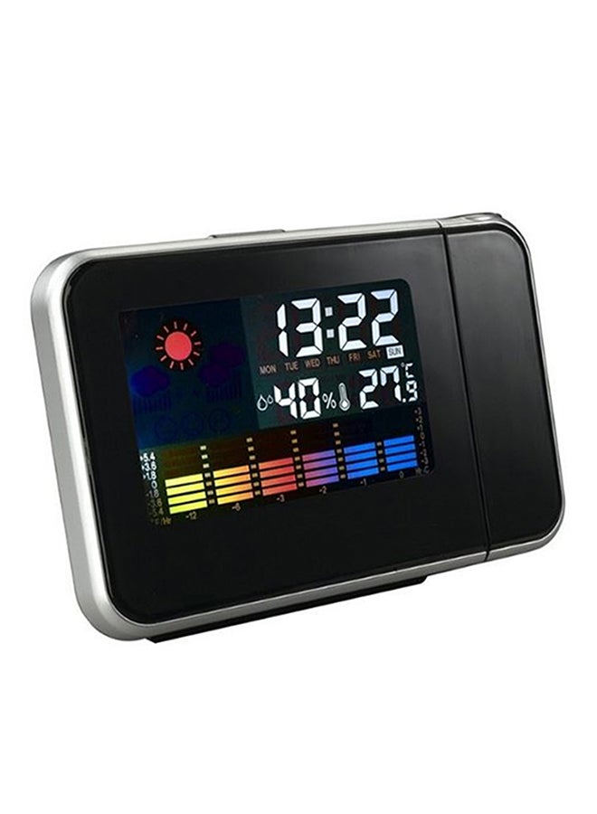 Household Projection Alarm Clock Black
