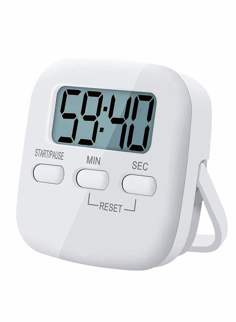 Kitchen Timer, Digital Timer Egg for Countup and Countdown, Big Digits Loud Alarm Magnetic Backing Clock Stopwatch Cooking Baking Shower Office Teaching