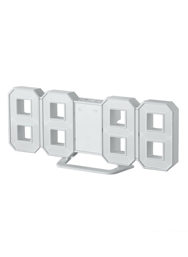 8 Shaped Digital LED Display Wall Desktop Table Clocks White