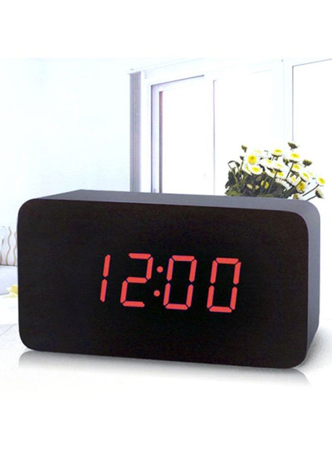 LED Digital Alarm Clock Black 120x60x40mm