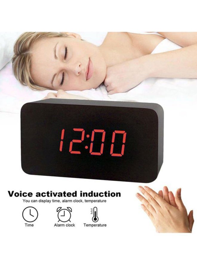 LED Digital Alarm Clock Black 120x60x40mm