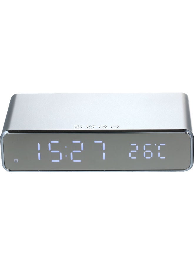 Wireless Charger Desk Clock Silver 17.00X5.50X10.50cm