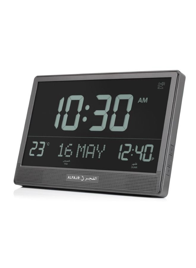 Digital Wall And Table Azan Clock For Prayer With Large LCD Display Black