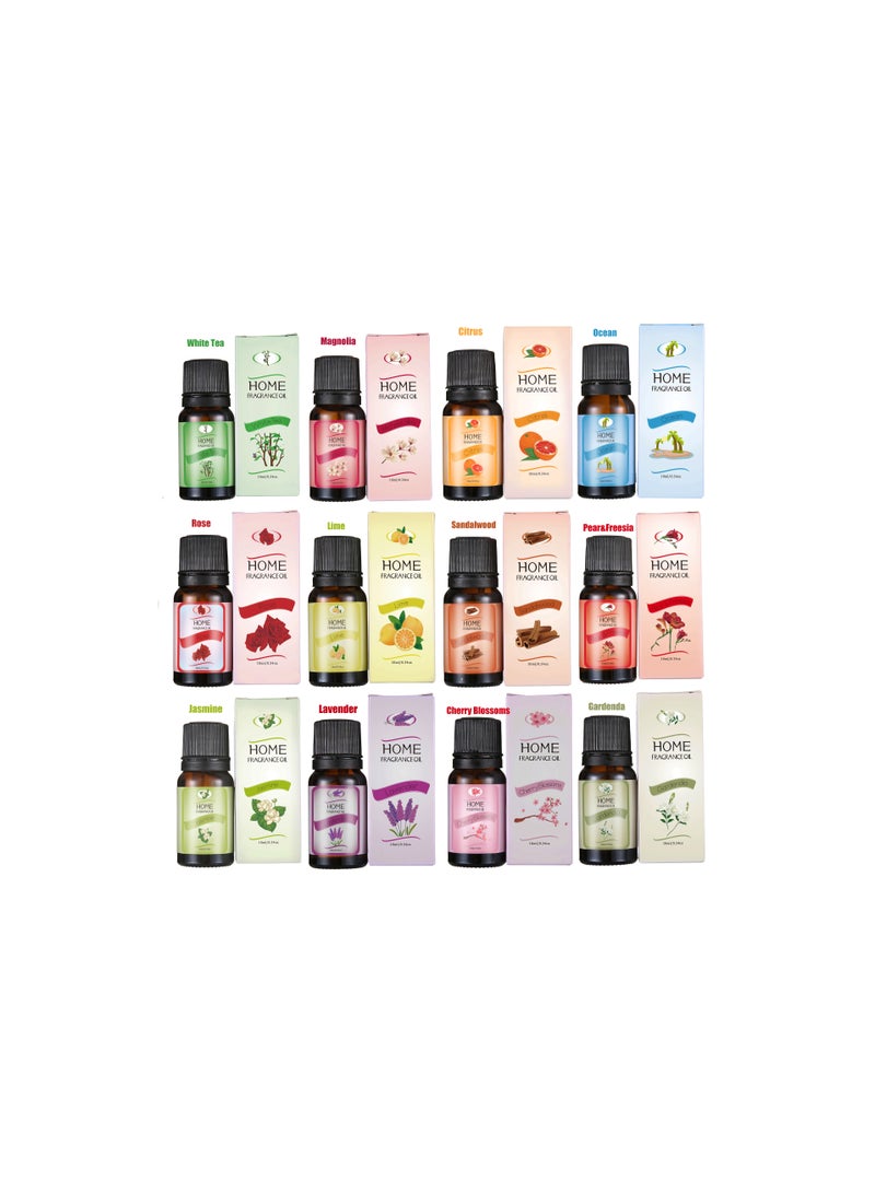 12-Pieces/Set,10ML Essential Oil For Air Humidifier,Flavors Aroma Diffuser Natural Plant Oil,Plant Fragrance Use For Air Fresh or Relieve Stress,12 Aroma
