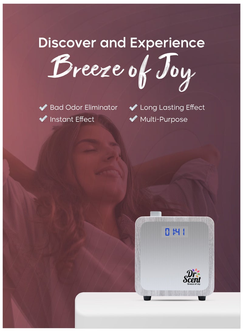 Dr Scent Breeze of Joy Essential Oil Small Diffuser Fragrance Machine-White