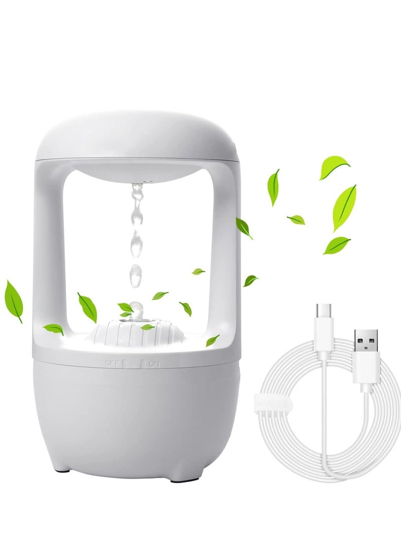 Air Humidifier Anti Gravity Water Droplets Ultrasonic Cool Mist Maker Fogger with LED Display Office Bedroom Desktop