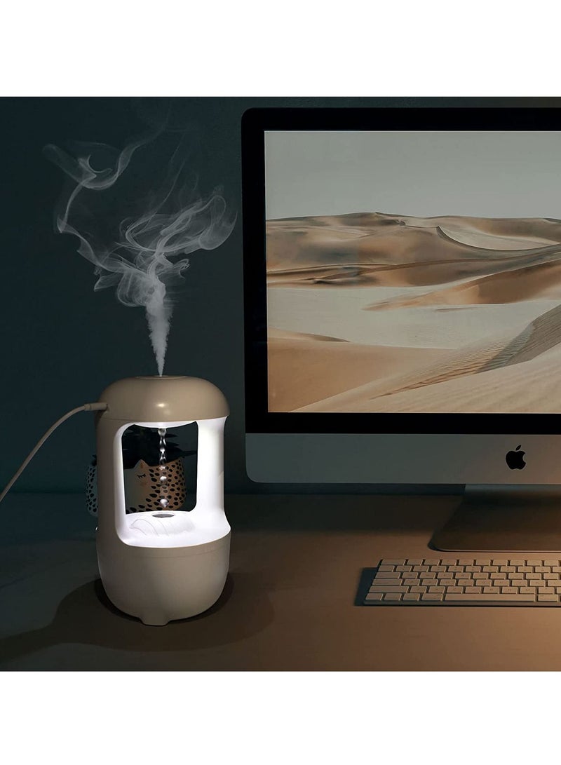 Air Humidifier Anti Gravity Water Droplets Ultrasonic Cool Mist Maker Fogger with LED Display Office Bedroom Desktop