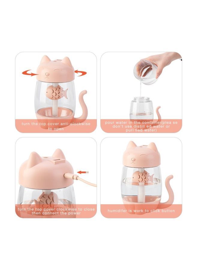 USB Cat Air Humidifier 2W Pink/Clear/White