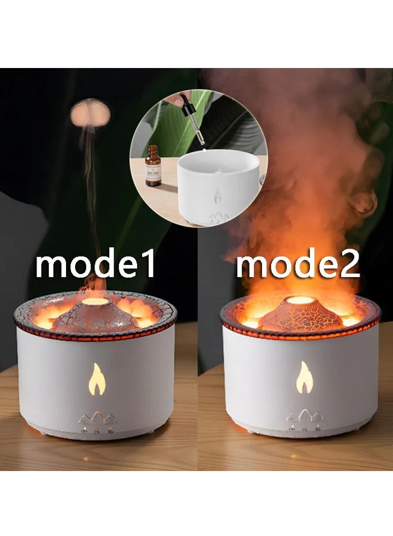 Volcanic Flame Aroma Diffuser Portable Air Humidifier Jellyfish Ring Night Lamp Fragrance Humidifier 360ml