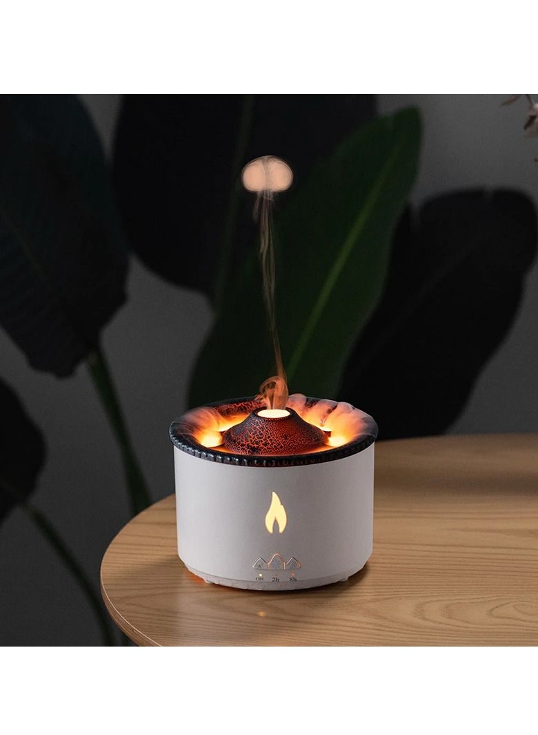 Volcanic Flame Aroma Diffuser Portable Air Humidifier Jellyfish Ring Night Lamp Fragrance Humidifier 360ml