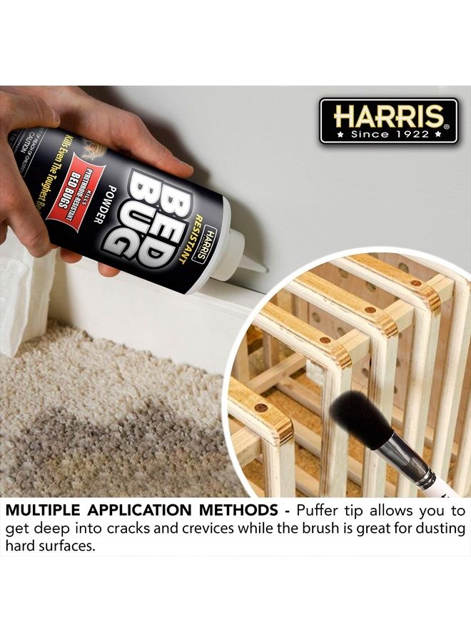 Bed Bug Killer Powder, 4oz with Application Brush