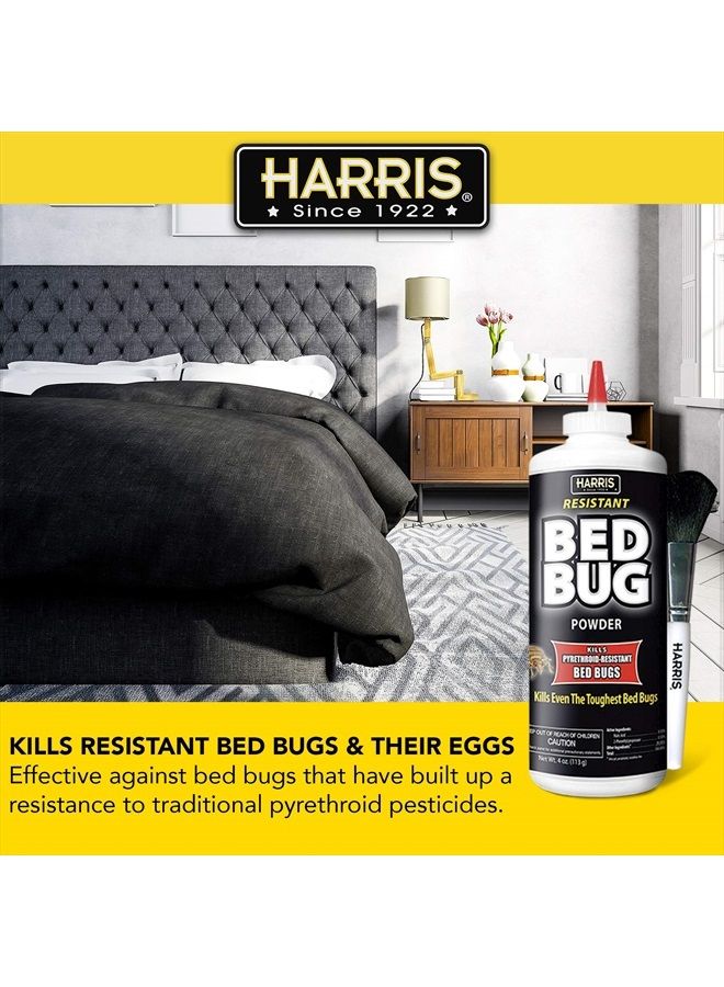 Bed Bug Killer Powder, 4oz with Application Brush