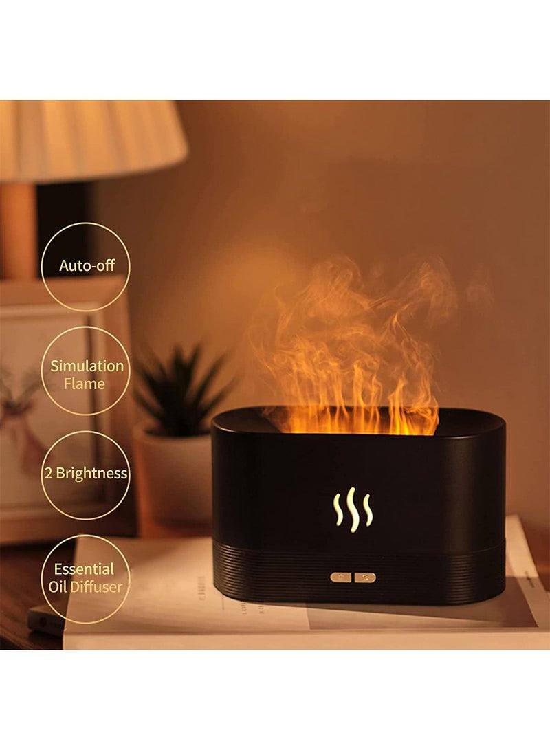 Flame Air Humidifier And Purifier Essential Oil Mist Diffuser Aromatherapy Transparent Water Tank