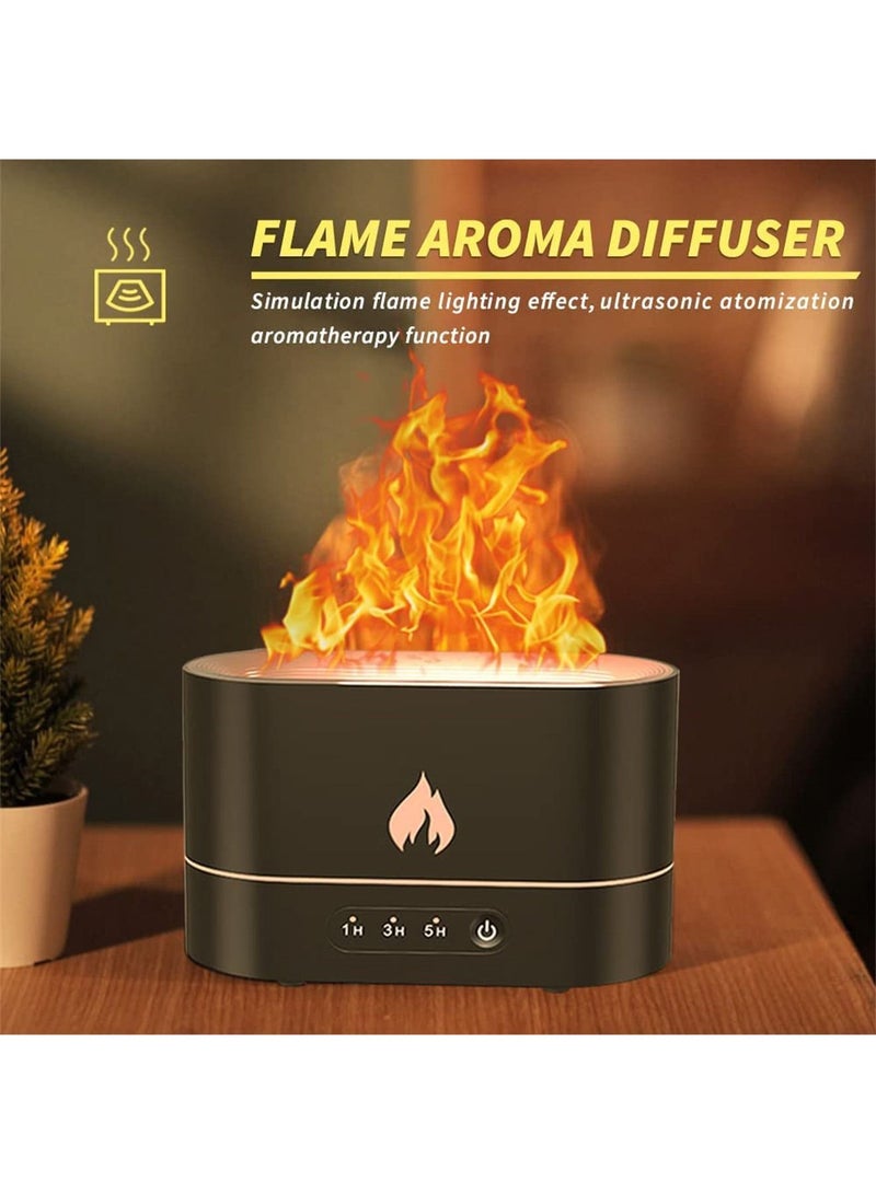 Flame Air Humidifier And Purifier Essential Oil Mist Diffuser Aromatherapy Transparent Water Tank