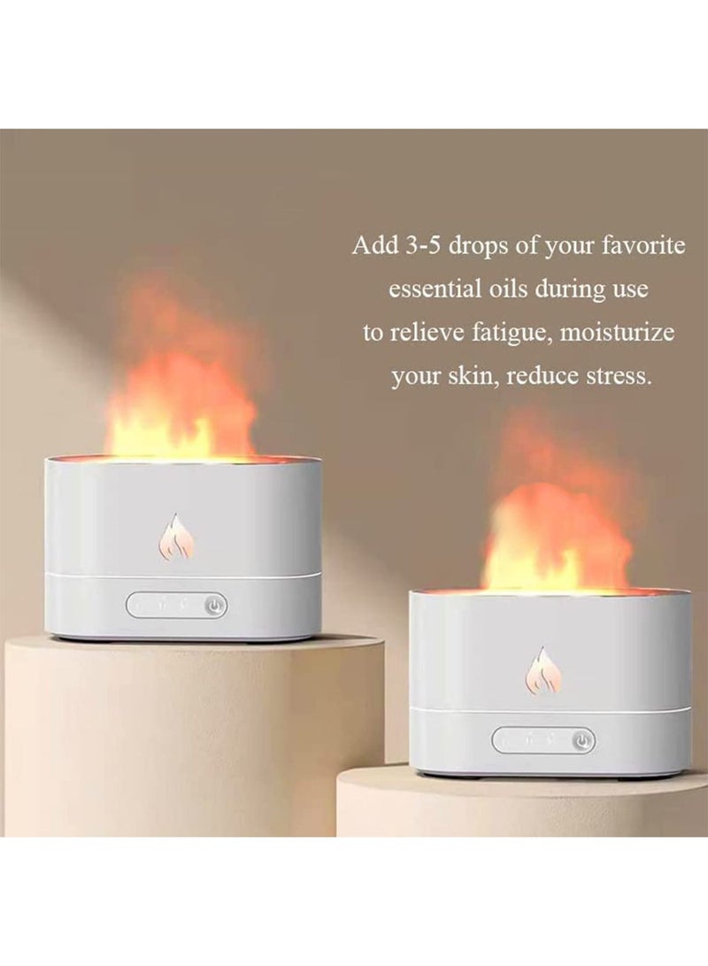 Flame Air Humidifier And Purifier Essential Oil Mist Diffuser Aromatherapy Transparent Water Tank