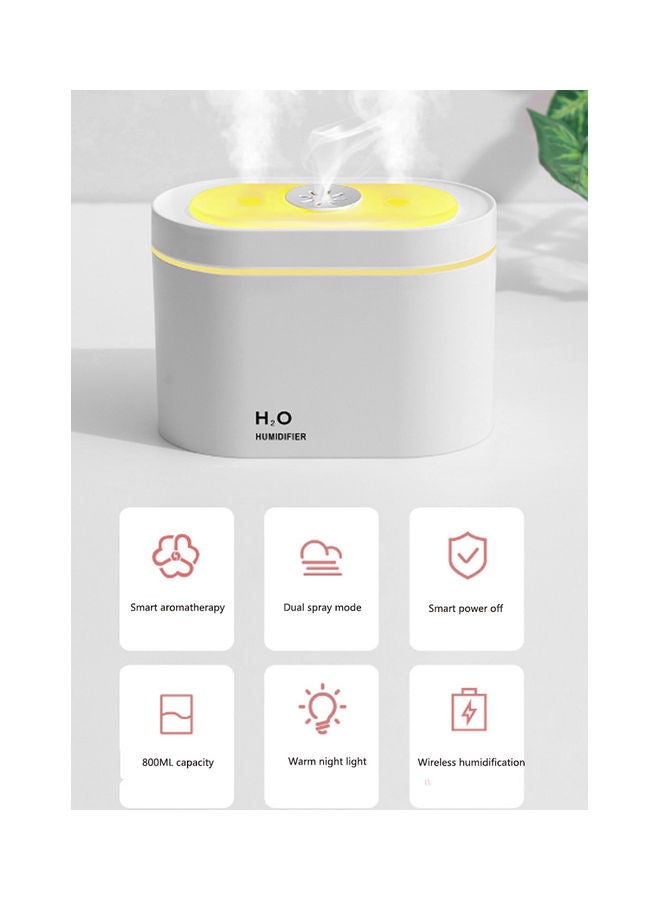 Smart Aroma Diffuser Heating Double Spray Humidifier White