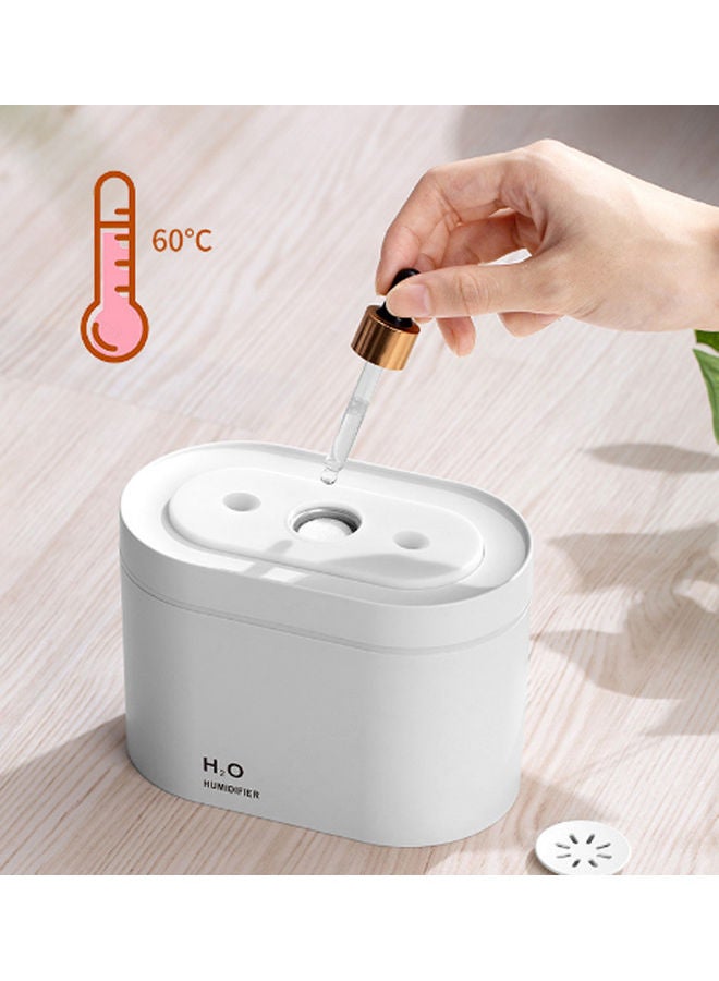 Smart Aroma Diffuser Heating Double Spray Humidifier White