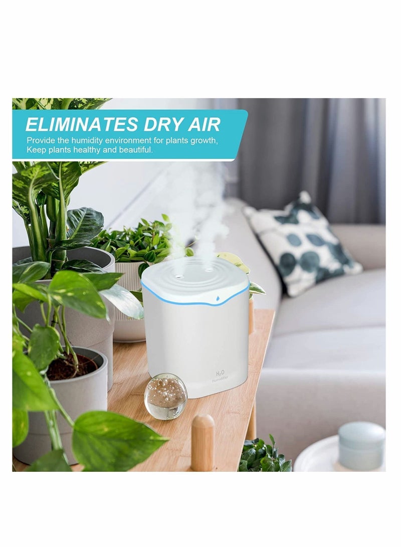 Humidifiers for Bedroom, 2L Cool Mist Humidifier bedroom, USB Portable Desk Humidifier, Quiet Ultrasonic with 2 Modes, Auto Shut Off Travel Home