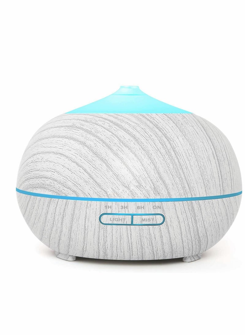 HiDear 400ml Essential Oil Diffusers, Cool Mist Aroma Diffuser for Aromatherapy Up to 11h Use, Ultrasonic Humidifiers with 7 Led Lights and 4 Timer Setting,...