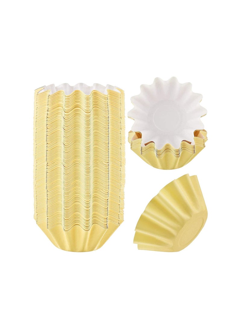 Wax Melt Warmer Liners, Reusable Liner Candle Popper Liner, Leakproof Tray for Scented Electric Warmers, Plugin (Yellow, 100Pcs)