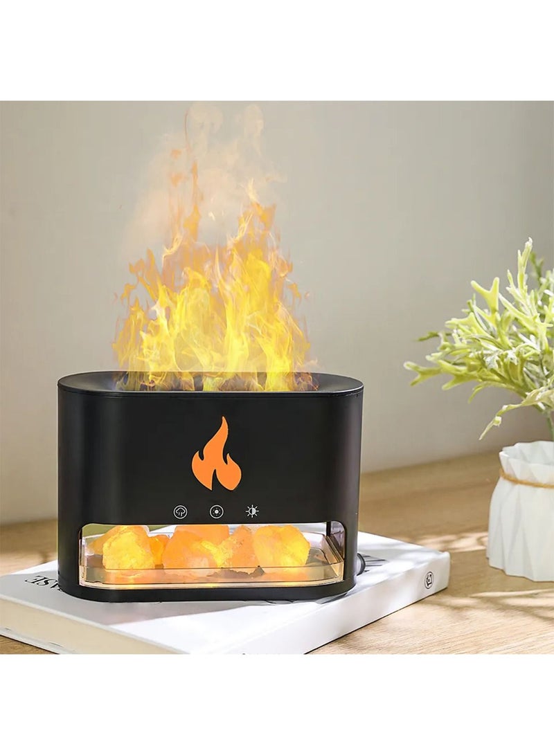 Aroma Oil diffuser Humidifier mini portable with LED Rock flame