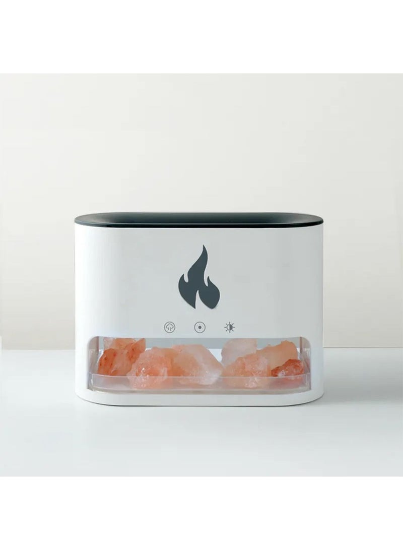 Aroma Oil diffuser Humidifier mini portable with LED Rock flame