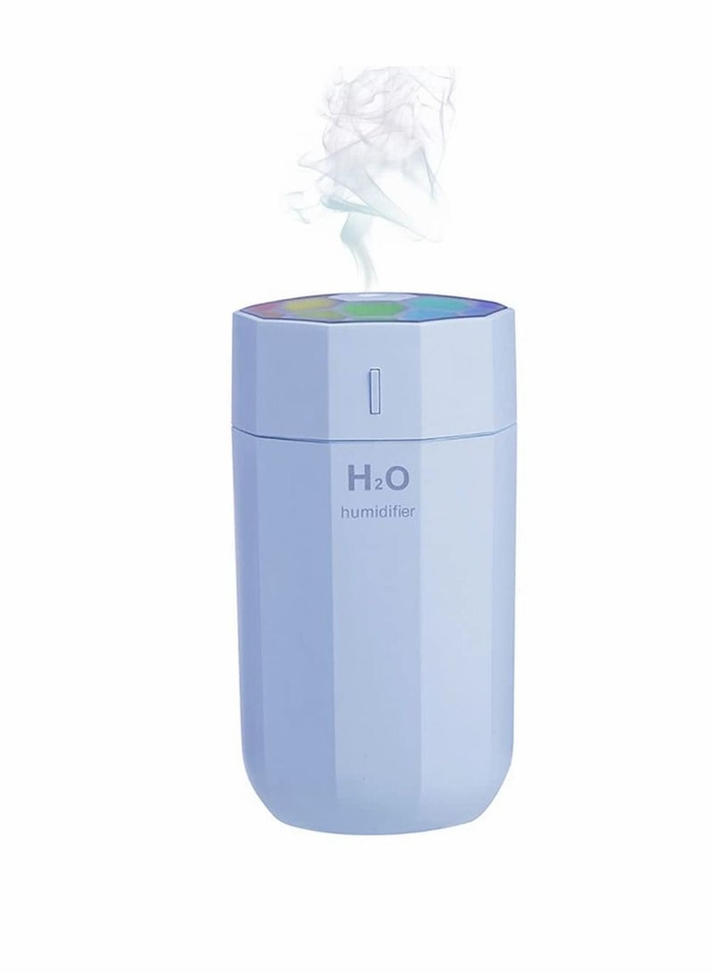 Portable Mini Humidifier, Small Cool Mist USB Personal Desktop Humidifier for Bedroom Travel Office Home, Auto Shut-Off