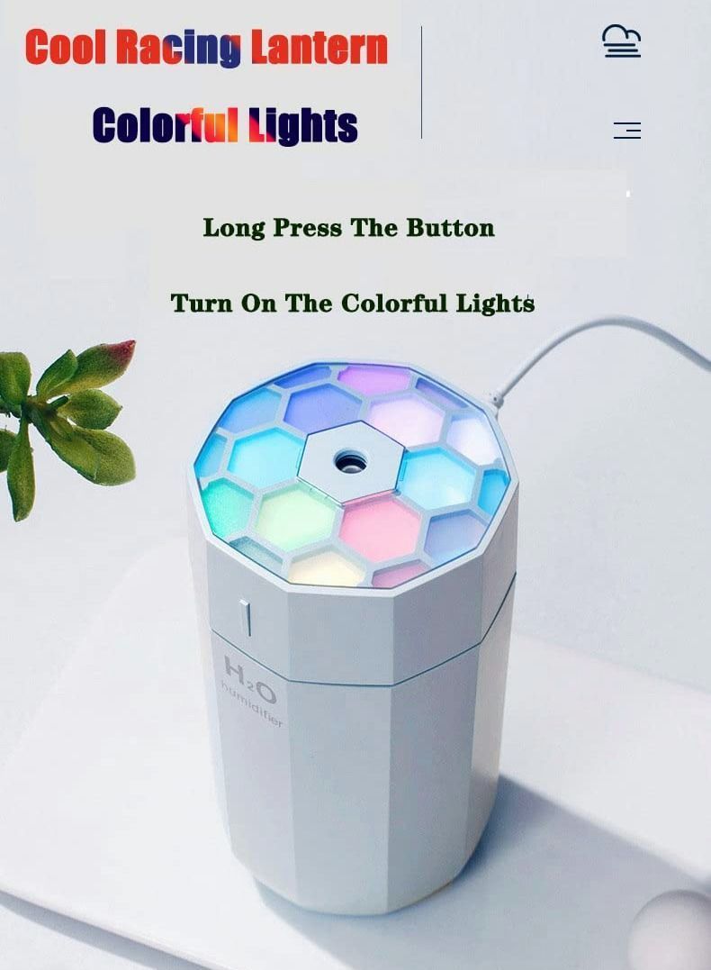 Portable Mini Humidifier, Small Cool Mist USB Personal Desktop Humidifier for Bedroom Travel Office Home, Auto Shut-Off