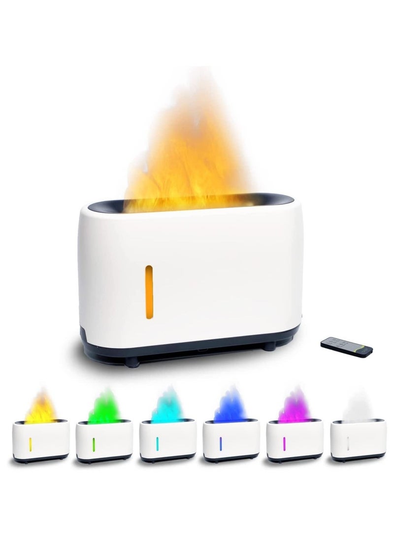 Essential Oil Aroma Therapy Flame Diffuser Humidifier 7 Colors With Waterless Auto-Off Protection For Home,Office,Bedroom
