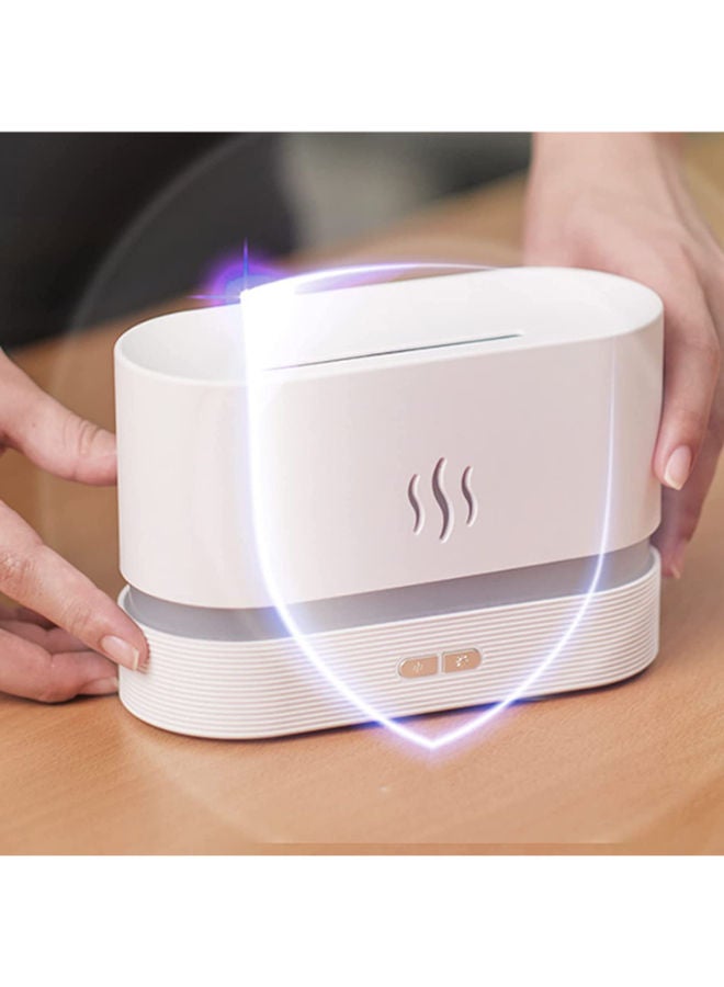 Flame Air Diffuser Aromatherapy Air Humidifier, 180ml Cool Mist Mini Humidifier Desktop Air Aroma Diffuser, Auto-Off Safety Switch Noiseless Aroma Diffuser for Home Office