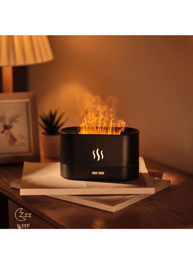 Flame Air Diffuser Aromatherapy Air Humidifier, 180ml Cool Mist Mini Humidifier Desktop Air Aroma Diffuser, Auto-Off Safety Switch Noiseless Aroma Diffuser for Home Office