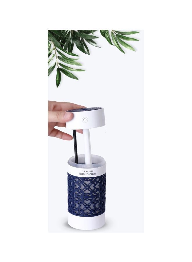 Portable Air Humidifier With LED Night Lamp And Mini Fan 2W White/Blue