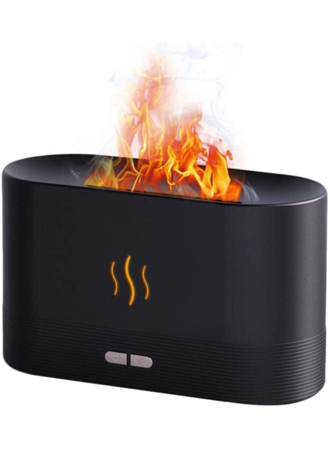 Humidifier Flame Aroma Diffuser Aromatherapy Light Mist Atomizer Auto-Off Protection For Spa Home Yoga Office Black