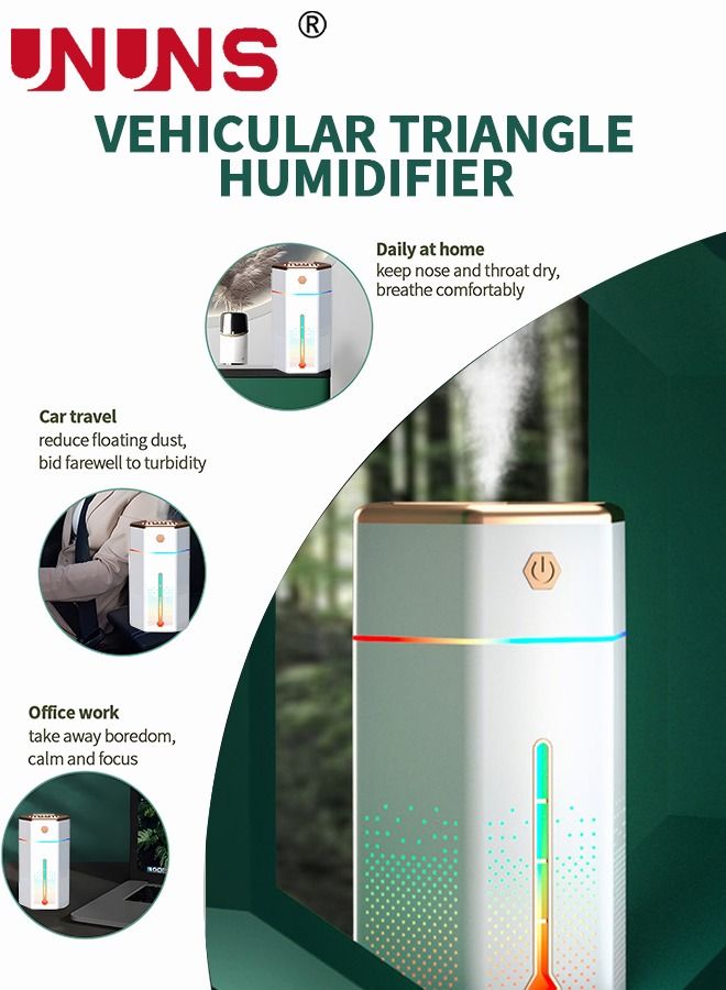 Humidifiers For Bedroom,1L Cool Mist Humidifier With 7 Color Night Lights,USB Powered Aroma Diffuser,Car Air Humidifier,Quiet Humidifier,Portable Desk Humidifier,Auto Shut-Off Air Vaporizer,White