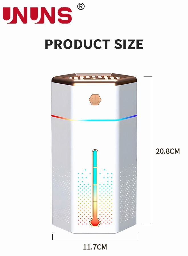 Humidifiers For Bedroom,1L Cool Mist Humidifier With 7 Color Night Lights,USB Powered Aroma Diffuser,Car Air Humidifier,Quiet Humidifier,Portable Desk Humidifier,Auto Shut-Off Air Vaporizer,White