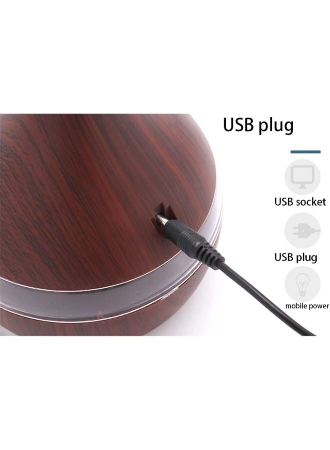 Aroma Essential Oil Diffuser 300ml Ultrasonic Humidifier with Electric Wood Grain LED Lights Aroma Diffuser for Home,Darkwoodgrain