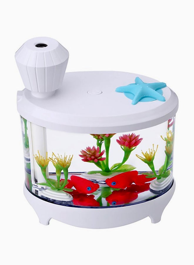Fish Tank LED Air Humidifier Green/Clear/Red 14.5x12.6x8.6centimeter