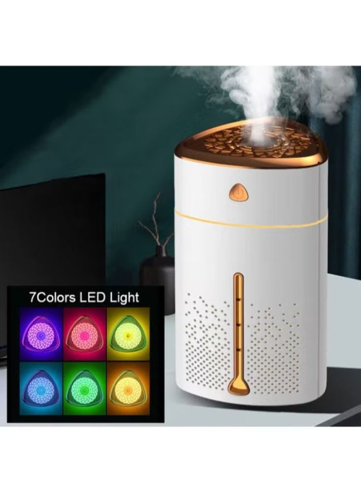 Air Humidifier 1000mL Large Capacity Water Tank Heavy Fog Single Mist Long Battery Life with Night Light Mode