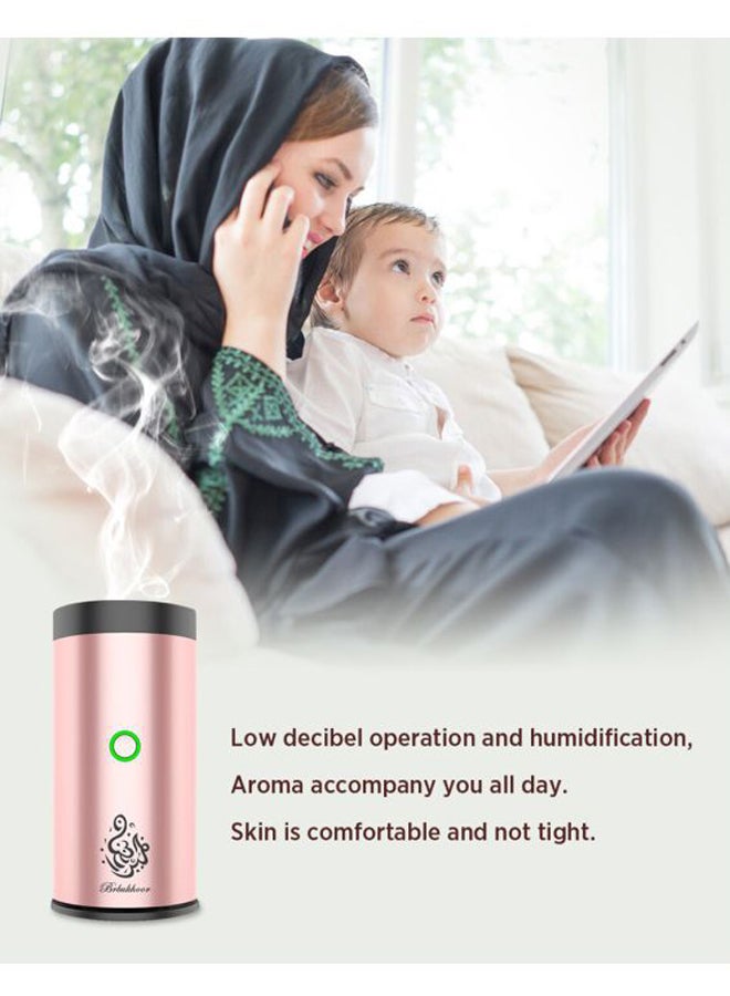 Portable USB Electronic Aroma Diffuser Pink/Black 14x6cm