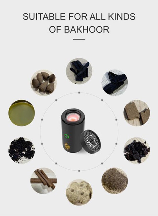 Portable USB Electronic Aroma Diffuser Pink/Black 14x6cm