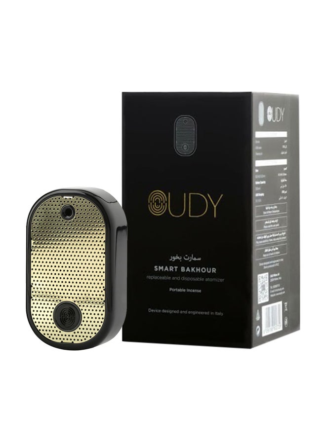 Portable Smart Bakhour Device Black/Gold 8.5x8.5cm