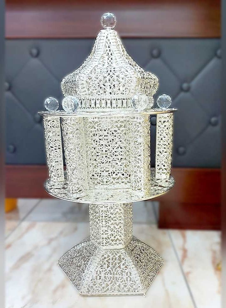 Big Size Incense Burner Oud Mabkhara 58 cm Silver Color for Big Halls, Big Houses, and Mosque – 852