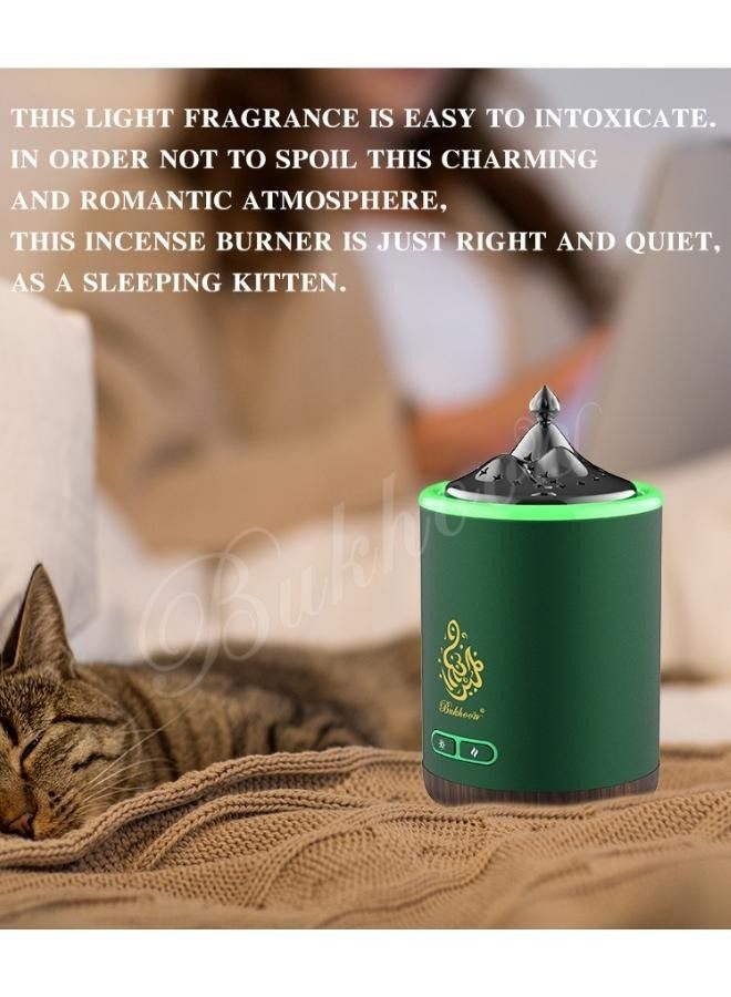 B19 Circular Tower Electric Bukhoor Burner with Light – Stylish Arabic Mubkhar for Oud and Incense