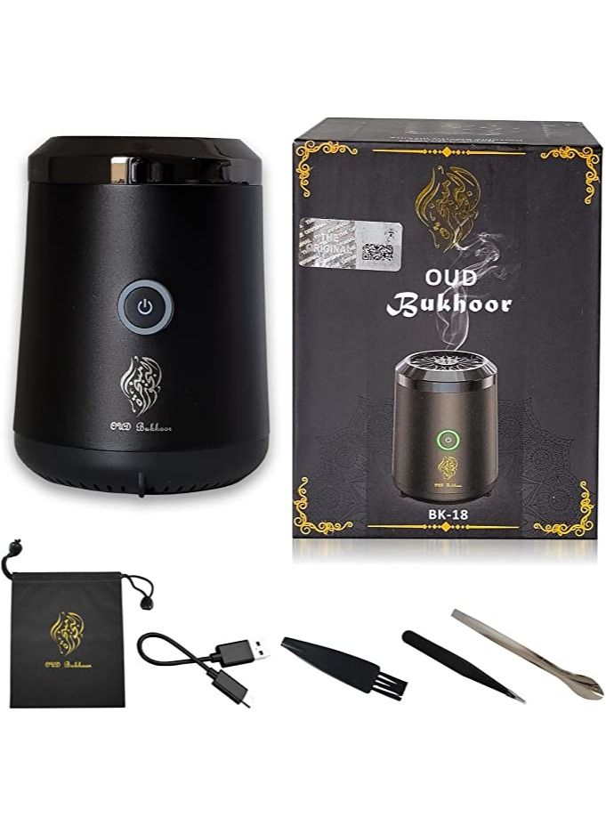 Electric Oud Incense Bukhoor Burner Aroma Diffuser With Long Lasting Battery Usb Rechargeable Great Gift For Home, Car, Desert Camping And Travel
